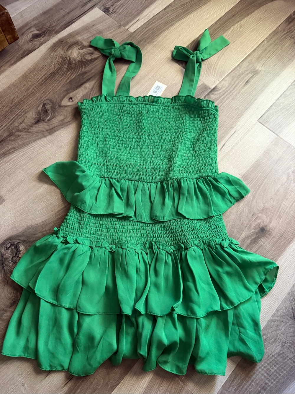 TCEC Green Tiered Ruffle Sun Dress